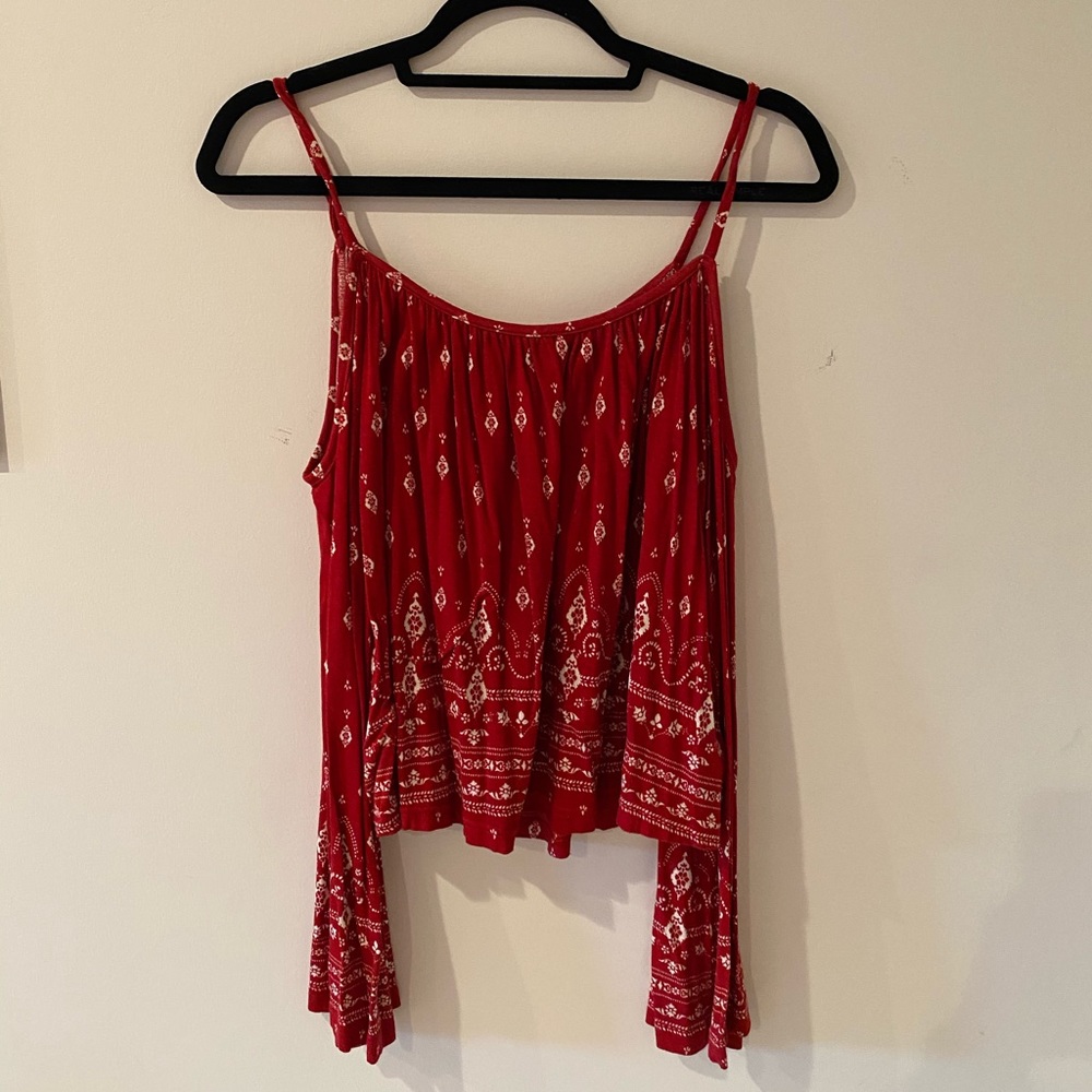 Flowy Red Top
